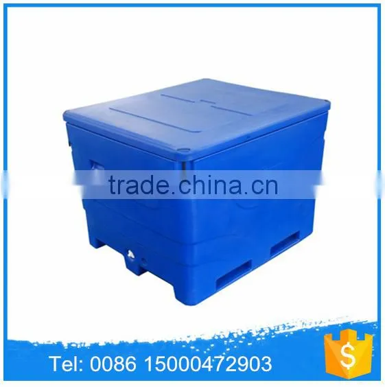 Rotational Molded Plastic Insulated Container 1000L for Fish, PE Plastic Fish Box With Insulation Material photo-2