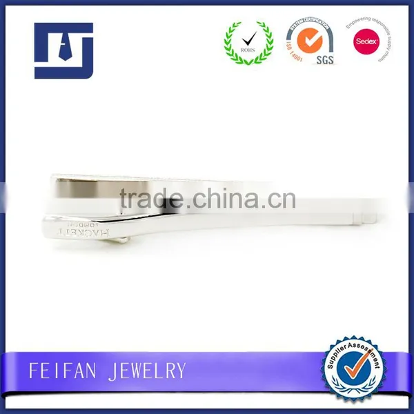 Custom Silver Diamond Grain Tie Clip Manufacturer photo-4