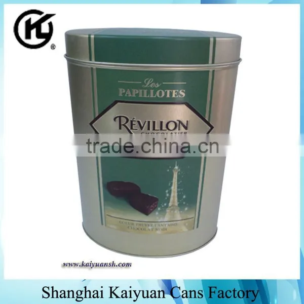 High Quality Oval Gift Chocolate Tin Can Box (various Lids and Printing)