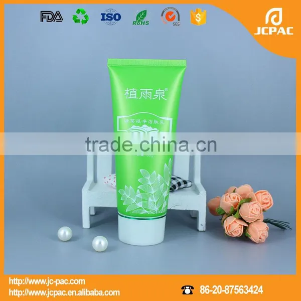 Green Tea Face Cream of Cosmetic Tube With Silkscreen Printing Surface Handling