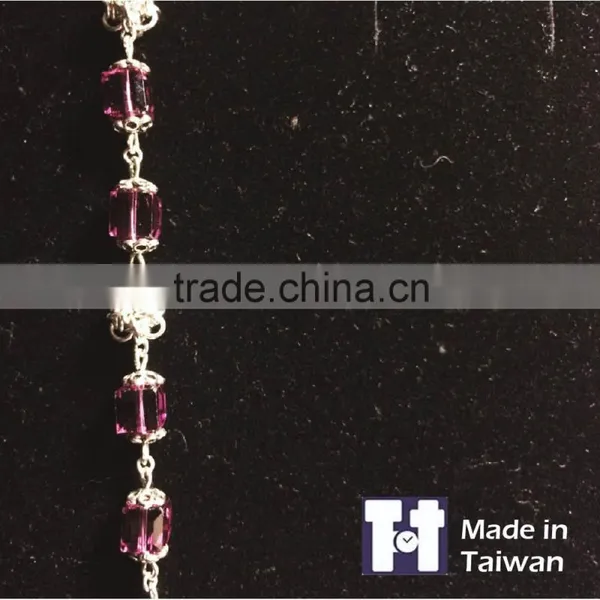 Customized Fashion Pink 925 Sterling Silver Bracelet Designed For Couple photo-4