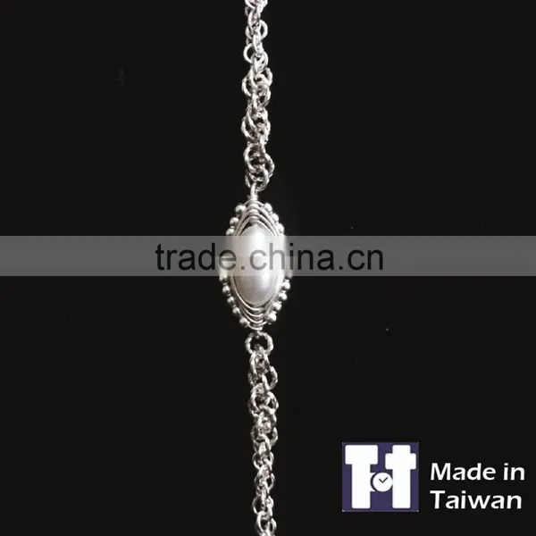 Fashion 925 Spiral Pearl Sterling Silver Bracelet Jewelry Gifts photo-5