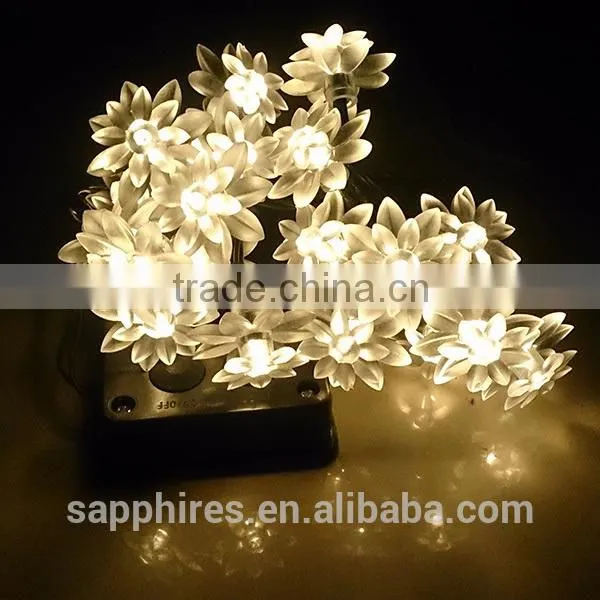 20L Warm White Christmas Led Solar Flower String Lights
