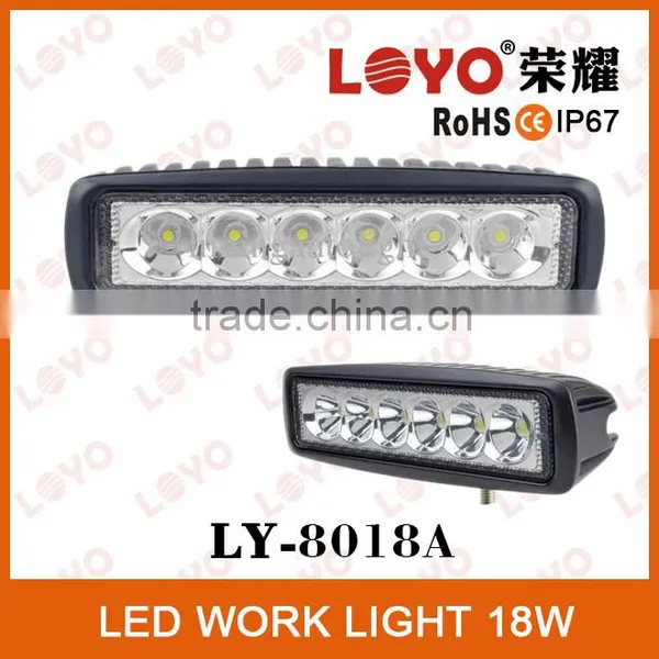 Super Bright 18W Led Light Bar, Mini LED Driving Light Bar, IP67 18W LED Work Light Bar
