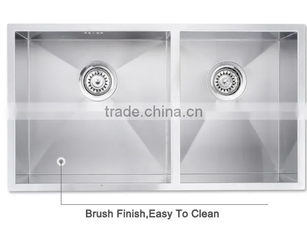 Modern Kitchen Docorative Sink Stackable Kitchen Sink Undermount Double Handmade Kitchen Sink R-15-3118 photo-6