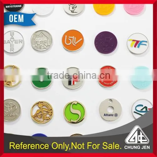 China Supplier Metal Cut Out Embossed Shopping Cart Euro Trolley Coin photo-6