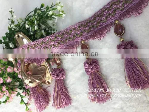New Design Wholesale Curtain Fringe With Crystal for Home Textile Accessory photo-5