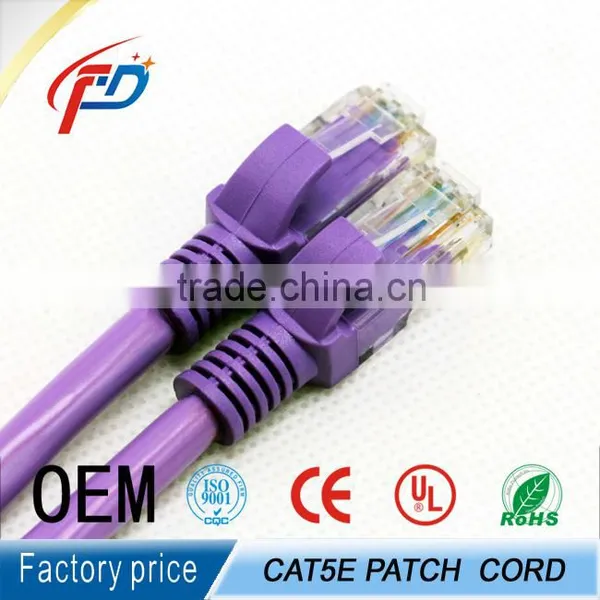 1m 2m 3m Stranded Copper Cat5e Cat6 RJ45 Red Purple Orange Patch Cord photo-2