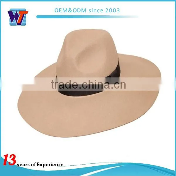 Wholesale Fashionable Wool Felt Hat Fedora Hat Custom Logo Band photo-2