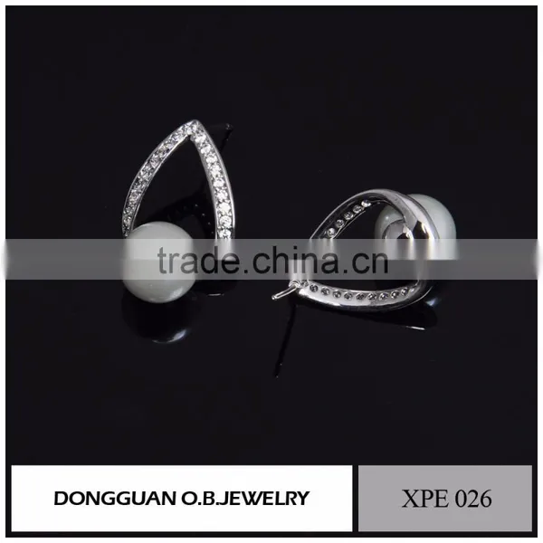 Fashion Imitation Pearl Earring Design Wholesale Charms Jewelry/Stud Earring With Pin photo-5