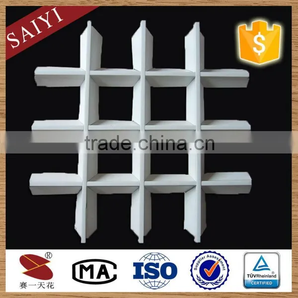 70*70mm Cell Size 100*100mm Hotel Corridor Ceiling of Aluminum Grid photo-3