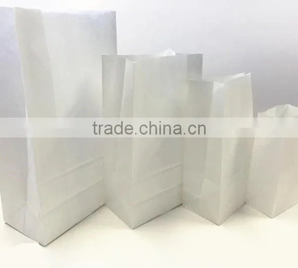 Flat White Kraft Paper Bag Square Bottom for Food Packaging photo-2