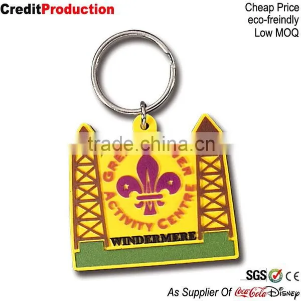 cheap giveaway reflective pendant toy plastic pvc keychain