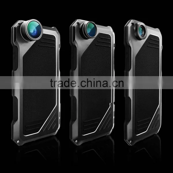 Aluminum Alloy + Silicone 3 in 1 Impact/shockproof Phone Case With Wide Angle Camera Lens photo-2
