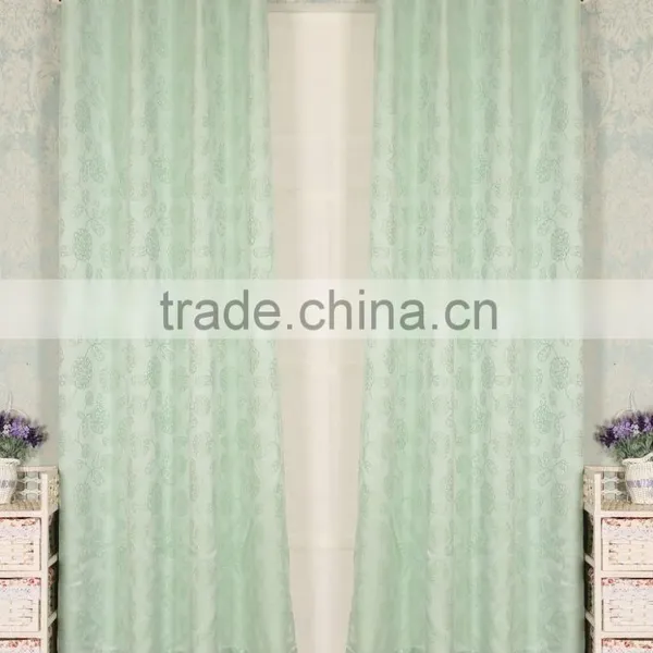 100% Polyester Fabric Jacquard Curtain Grommet Drapery photo-6
