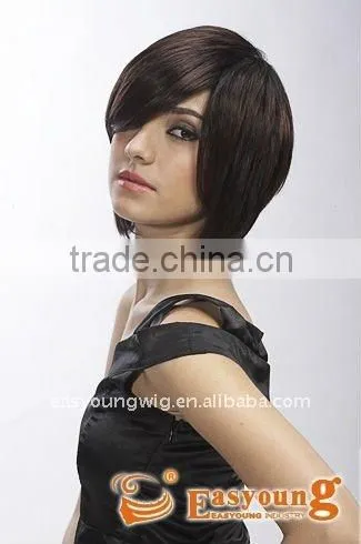 Fashion Long Bang Synthetic Short Hair Style Wig, Pull Through Wigs photo-3