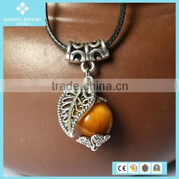 Natural Crystal Agate Druzy Beads With Silver Leaf Pendant Jewellery 2015 photo-2