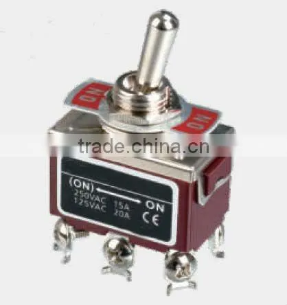 Double Pole Double Throw Double Reset Metal Toggle Switch 1322FS