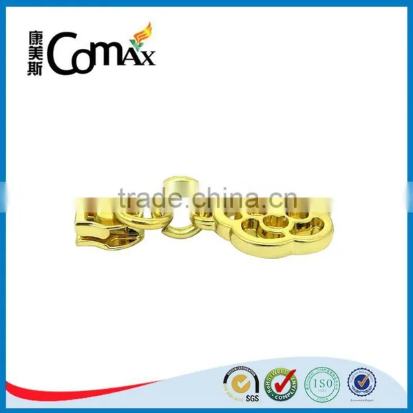 Flower Shape Custom Gold Simple Metal Zipper Puller for Clothing photo-5