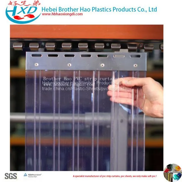 Double Ribbed Flexible Clear 4mm Thickness PVC Plastic Vinyl Strip Curtain Door Rolls photo-3
