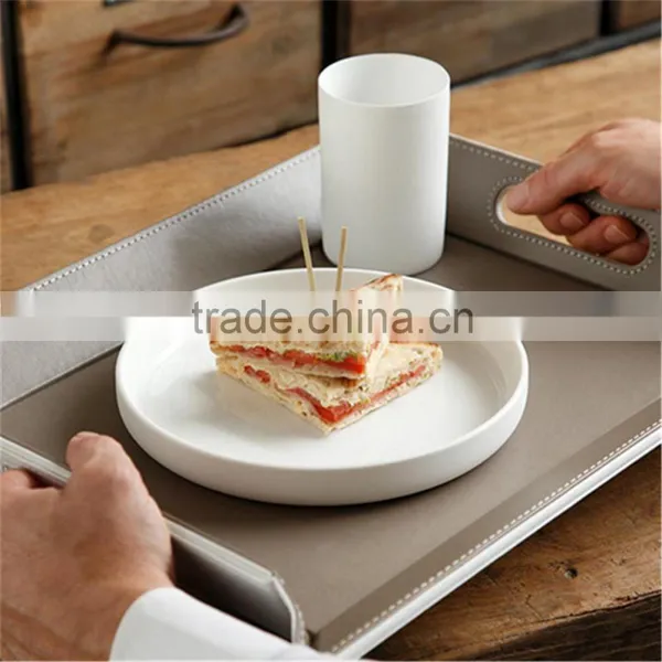 Multi Function Leather Freeform Serving Tray Size Custom Food Serving Tray photo-3