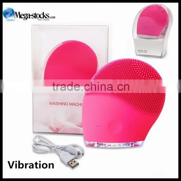 Natural Silicone Electric Facial Cleansing Fo Rea Rechargeable Face Spa Cleaning Brush photo-2