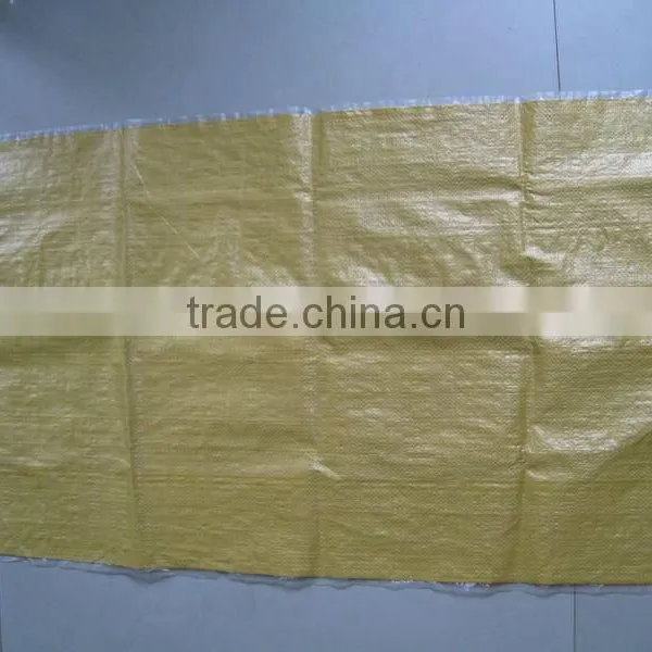 50kg Chemical Products Packing Bag Yellow Pp Woven Sack