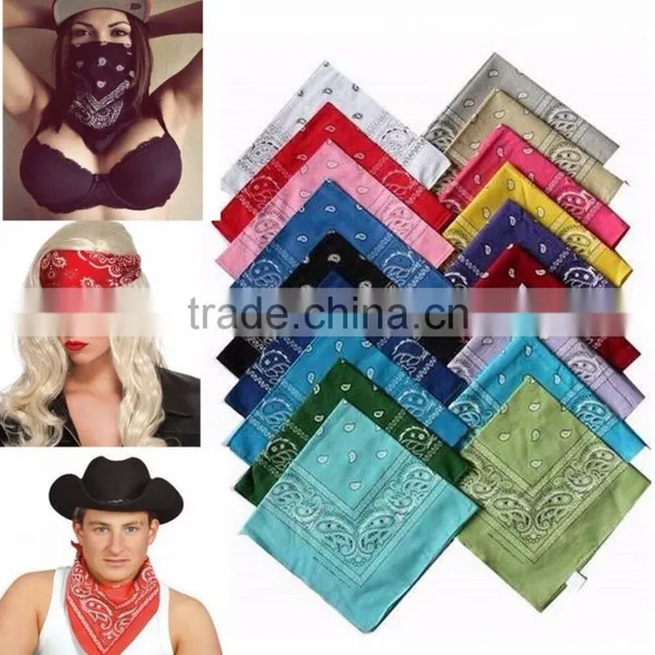 China Classic Fashion 22x22" 100% Cotton Men's Hiphop Headwrap photo-2