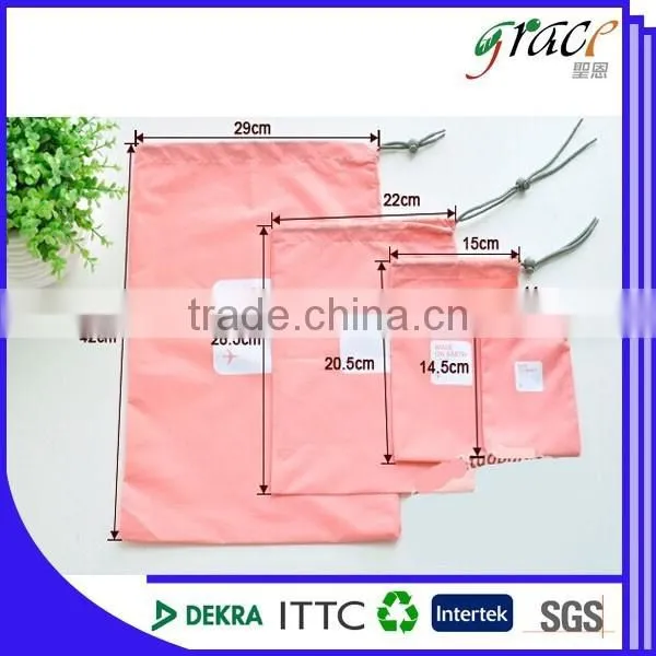 Storage Polyester Bag, Plastic Shopping Bag for Storage, Waterproof Nylon Polyester Drawstring Bag photo-3