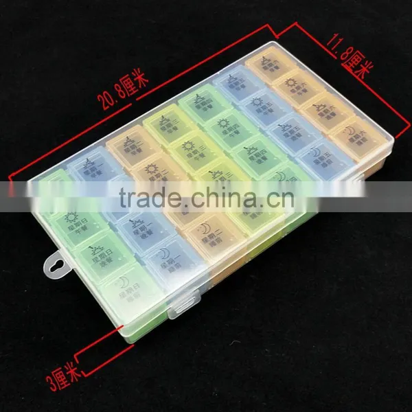 Yiwu Wholesale BPA FREE 7 Days Colorful Promotion Plastic Pill Box/capsule Storage Case/capsule Case photo-4