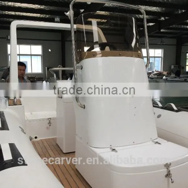 China Cheap 5.8m 19ft Fiberglass Bottom Inflatable Rib Boat photo-3