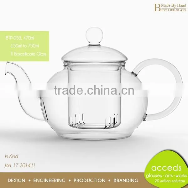 Dishwasher Safe Cheap Glass Coffee Pot With Tea Strainer photo-3