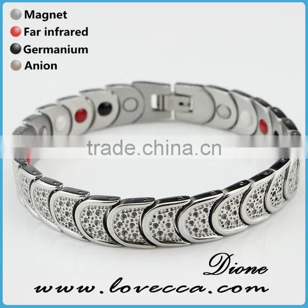 Wholesale High Quality Stainless Steel Magnetic Energy Bracelet 4 in 1 photo-5