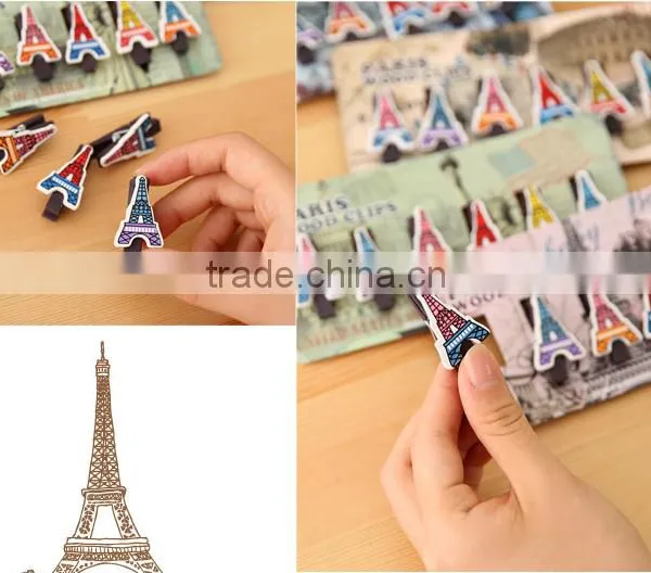 Wooden Eiffel Tower Photo Clip Holder,memo Clip photo-3