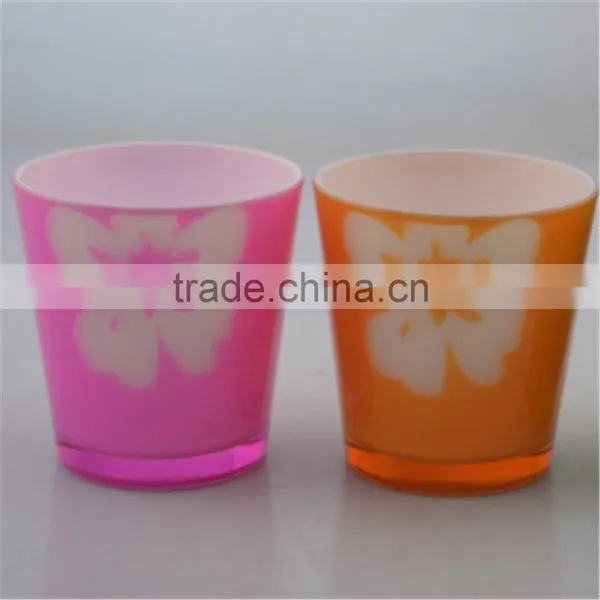 Colored Candles Promotion Glasses,glass Candles Jar,color Tea Cup Holder photo-6