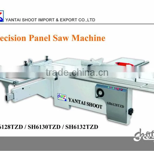 wood cutting panel saw SH6130TZC with Length of sliding table 3000x360mm and 45degree tilting and 4kw motor