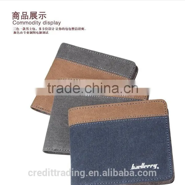 2015 New Style Canvas Men's Wallet on Sell photo-4