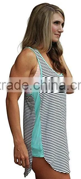 Swimsuit Cover Up Super Soft Cotton Polyester Blend Tank Extender Racerback Swimsuit Beachwear Dress Swimwear One Piece photo-3