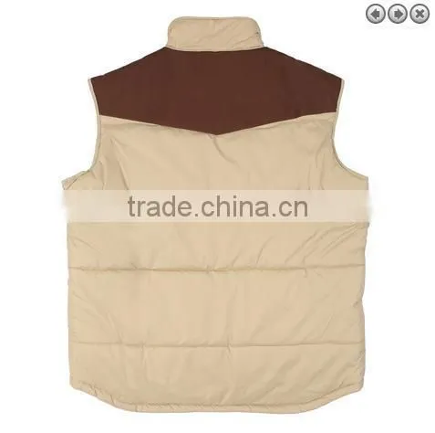 Men 2017 Down Jacket Sleeveless Vest Wit Quilted With Sherpa Lined Collar Padded Vest Men photo-2