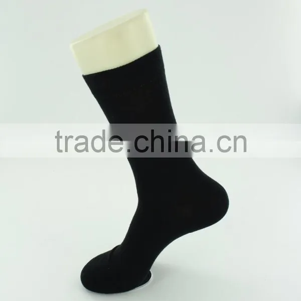 Black Cotton Socks Men Crew Dress Socks photo-2