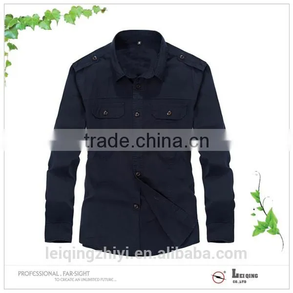 Pure Cotton Wholesale Clothing Factory Cheap Military Khaki Shirts photo-5