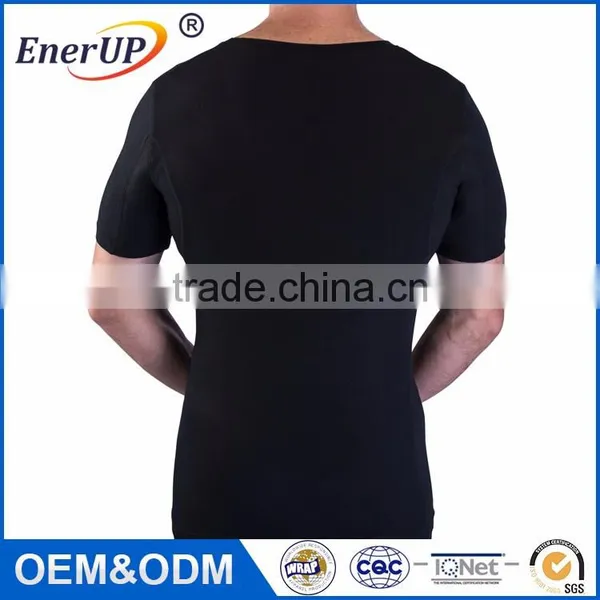Men's Deep V-neck Sweat Proof Undershirt for Summer Sportswear photo-4