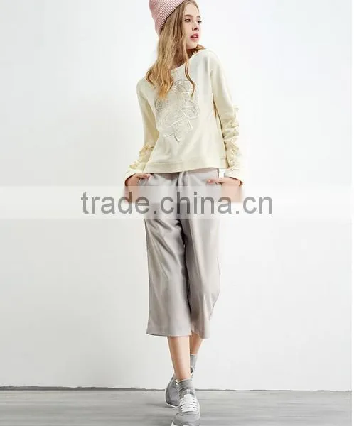 Female Money Sets Milk Yellow Round Collar Fleece photo-4