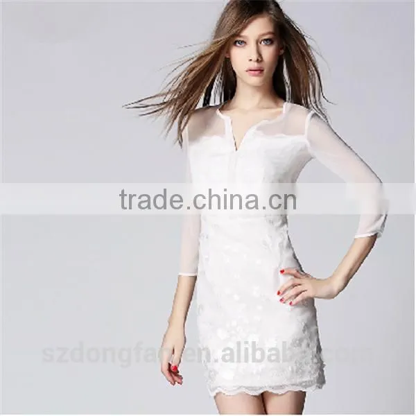 Sexy Clothes Short Skirt Photos For Big Women With Custom Print Dress Flower photo-3