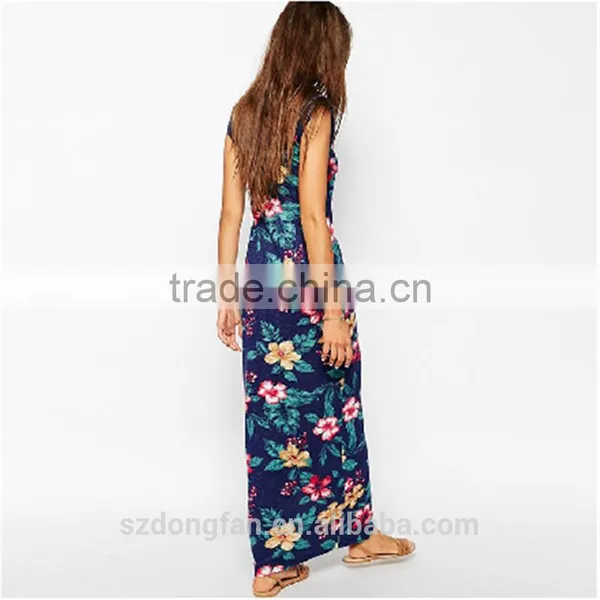 Long Cotton Maxi Skirt Sleeveless Muslim Evening Dress With Red And White Flower Girl Dress Garment Custom photo-4