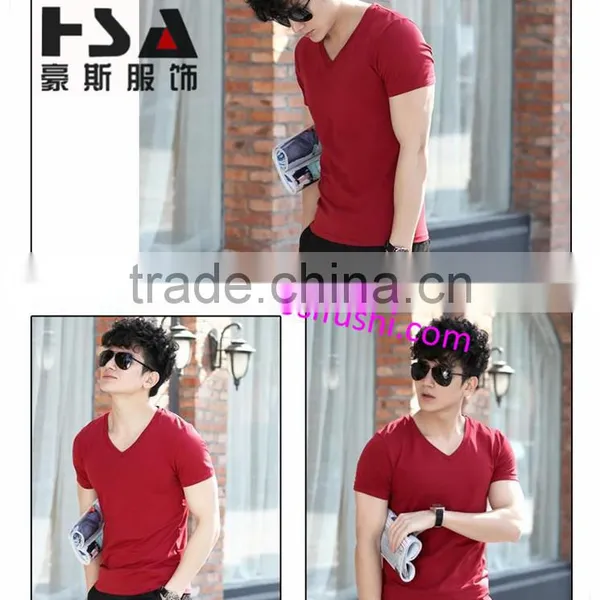 Design Your Own Short Sleeve v Neck t Shirt, v Neck t Shirts Bulk, v Neck Blank t Shirts for Men photo-4