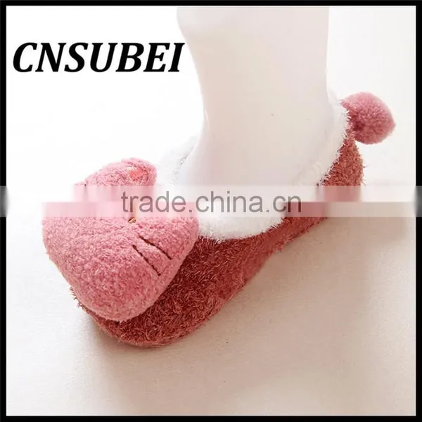 Korean Design Baby Cute Cartoon Fuzzy Anti-slip Floor Winter Sock photo-2