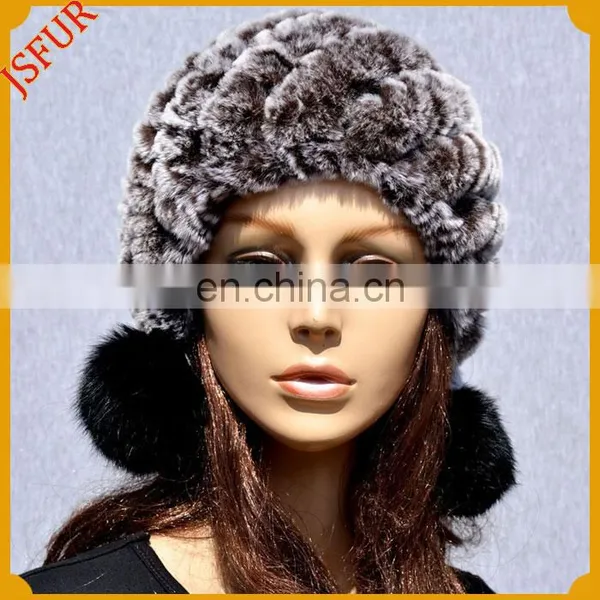 Fur Pom Poms Wholesale Rabbit Winter Fur Hat photo-4