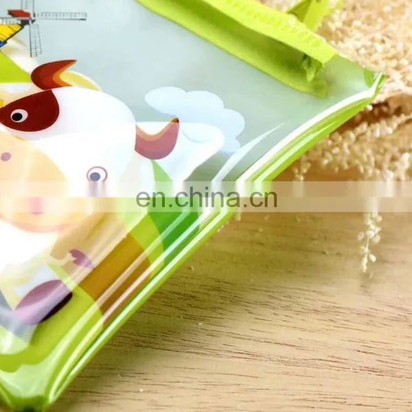 China High Quality Customized Pvc Bag With Zipper Colorful Printing Stationery Plastic Packaging Bag photo-3