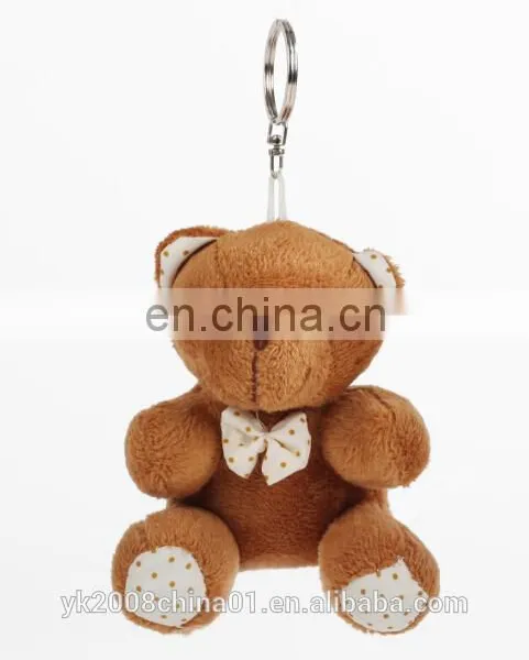 12cm Promotional Love Small Plush Teddy Bear Keychain Toys for Wedding Gift photo-5